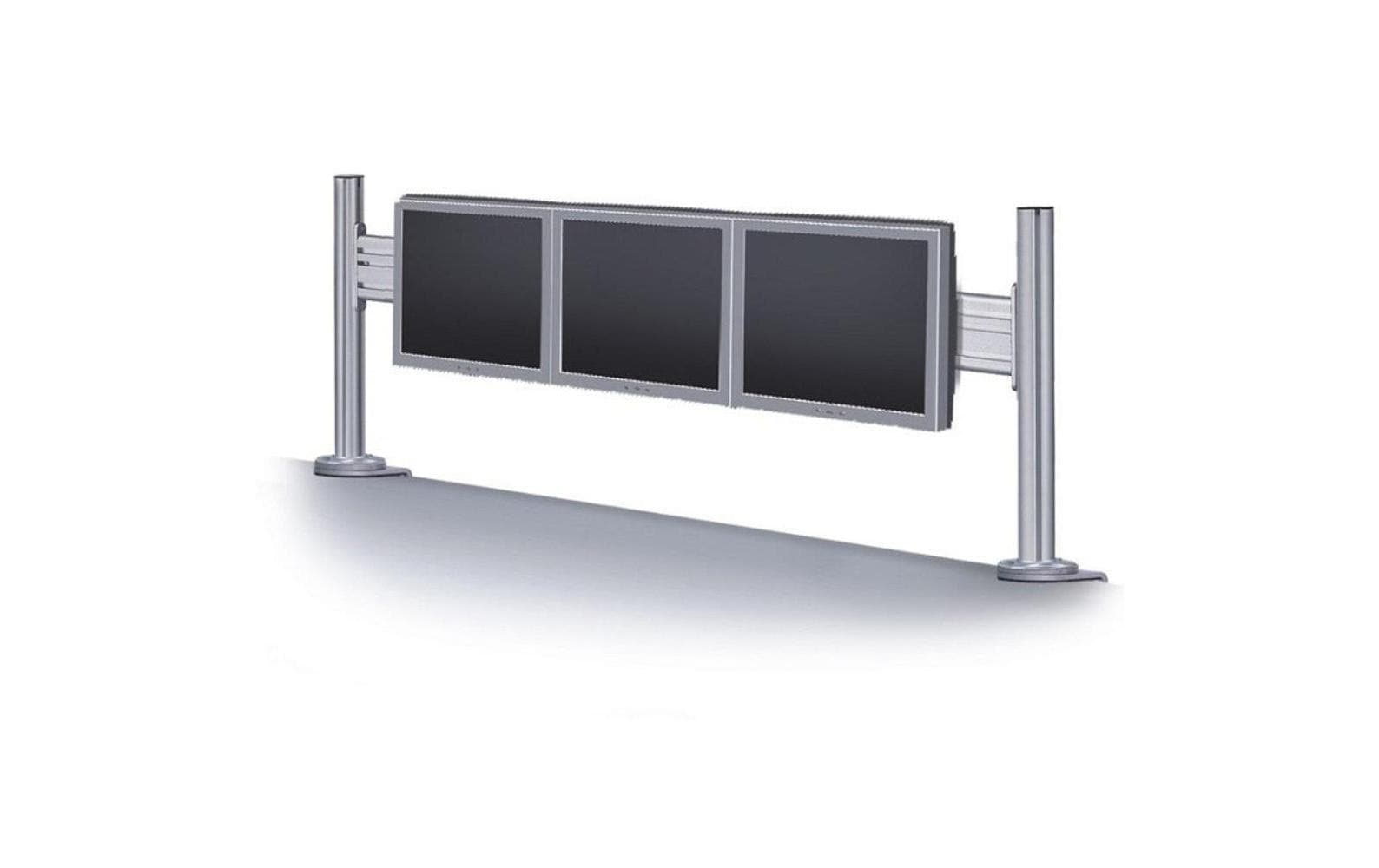 Neomounts FPMA DTB100 – Monitorhalterung, Triple, bis 24", VESA 100 × 100 mm, 30 kg, Silber