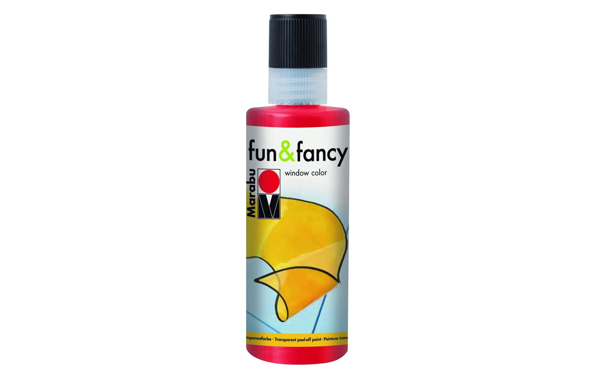 Marabu Fun & Fancy – Fenstermalfarbe – Kirschrot, 80 ml, für Glas & Porzellan