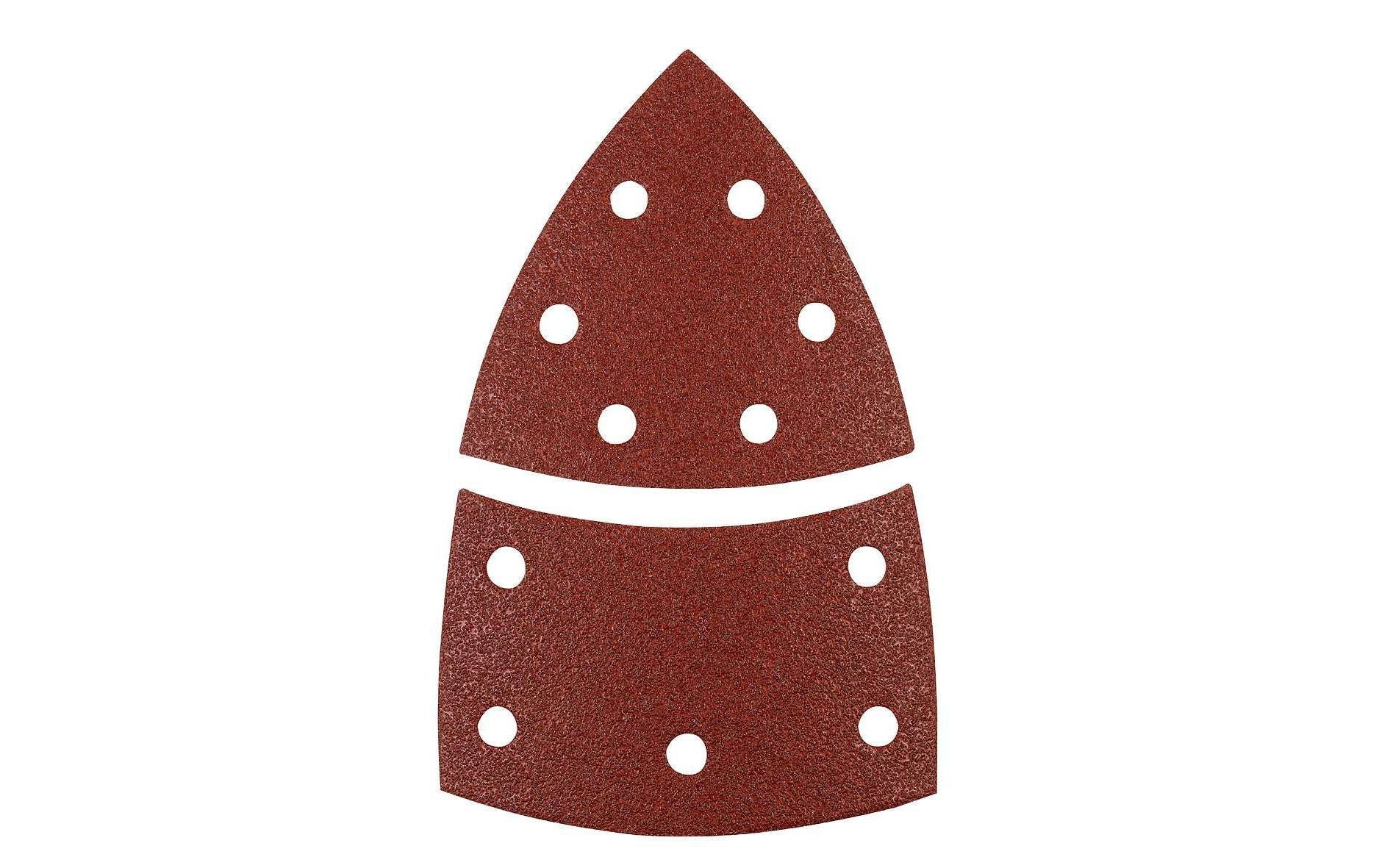 kwb Klett-Haftscheiben 100 × 62 mm K40 – für Füllmaterial, Metall, Farbe, Holz – 5 Stk – für Delta-Schleifer