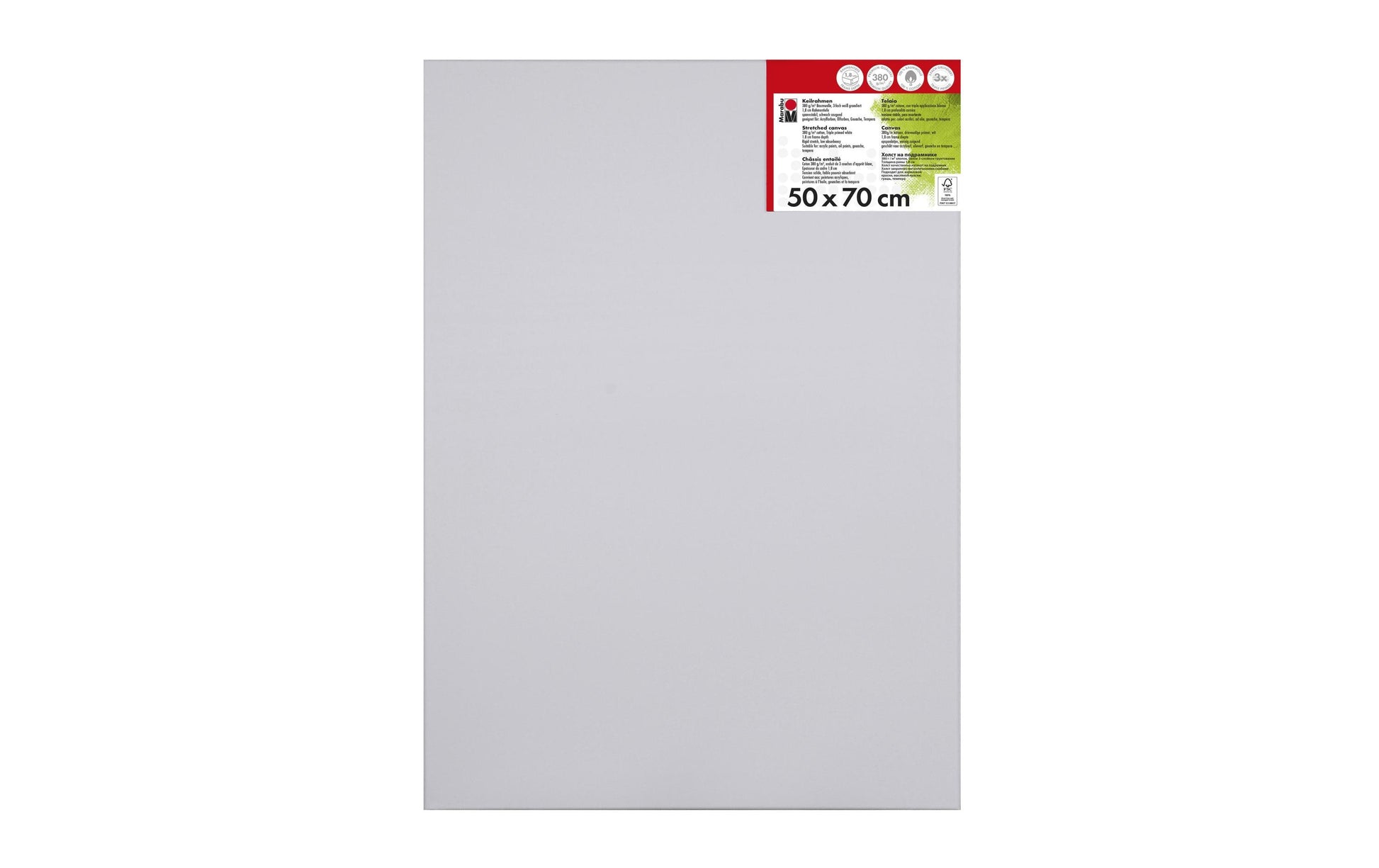 Marabu Keilrahmen – 50 × 70 cm – 380 g/m² – Profil 18 mm – Baumwolle
