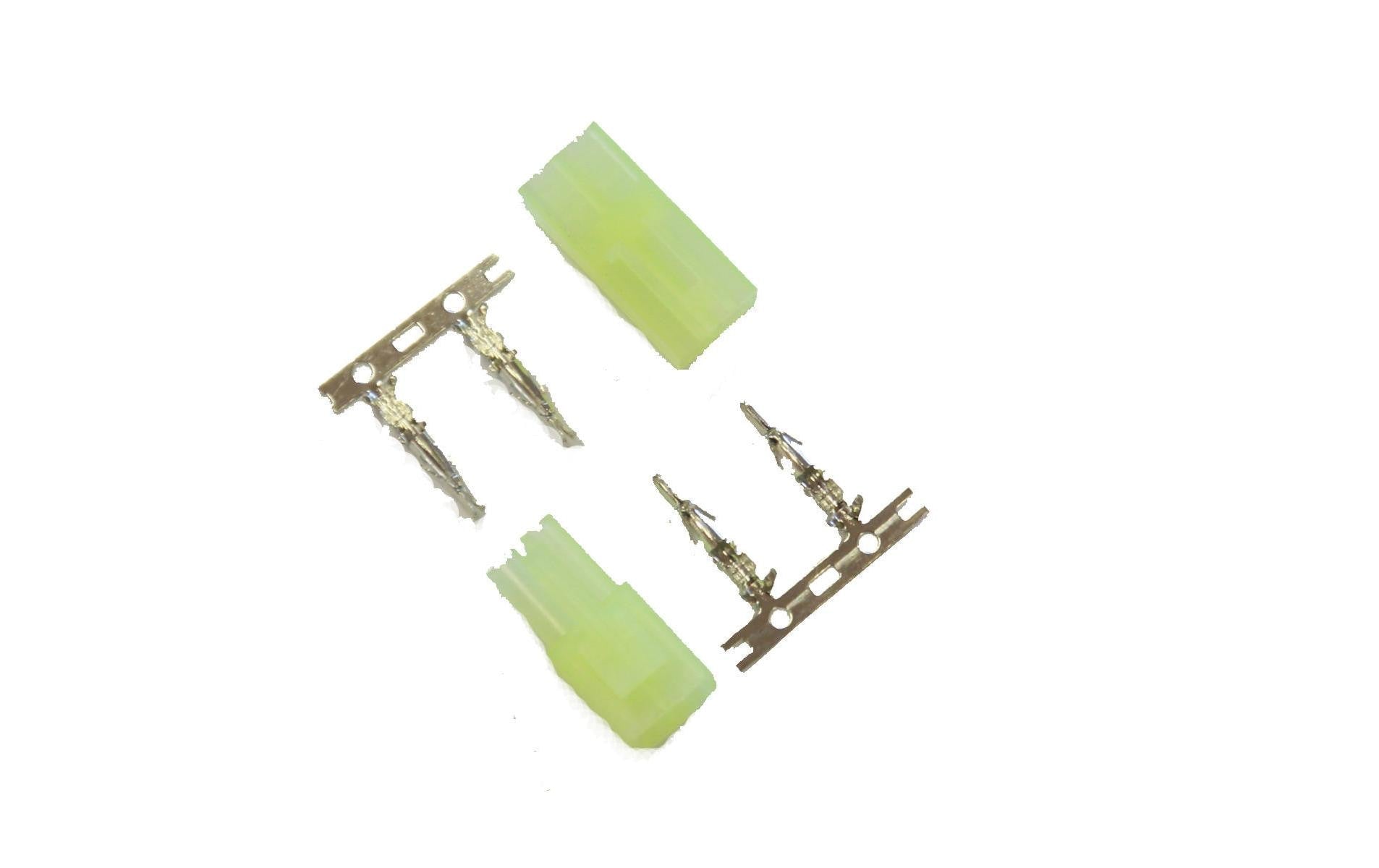 EP Product Mini-Tamiya Stecker/Buchse, zum Crimpen – metallisch, weiss