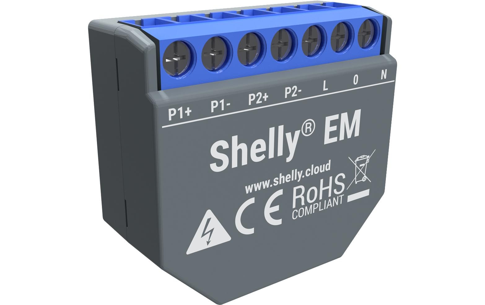 Shelly EM – Energiezähler – 120 A, WLAN, Wandmontage