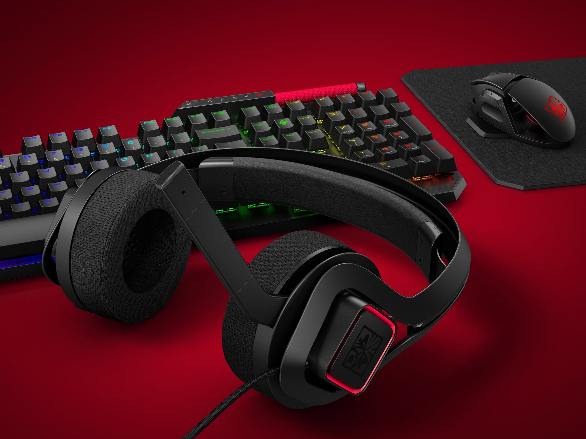 HP OMEN Sequencer – Gaming-Tastatur – mechanisch – kabelgebunden (USB) – beleuchtet – schwarz