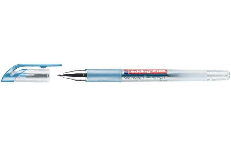 Edding 2185 Gelschreiber 1er Set – Metallicblau, Kappe