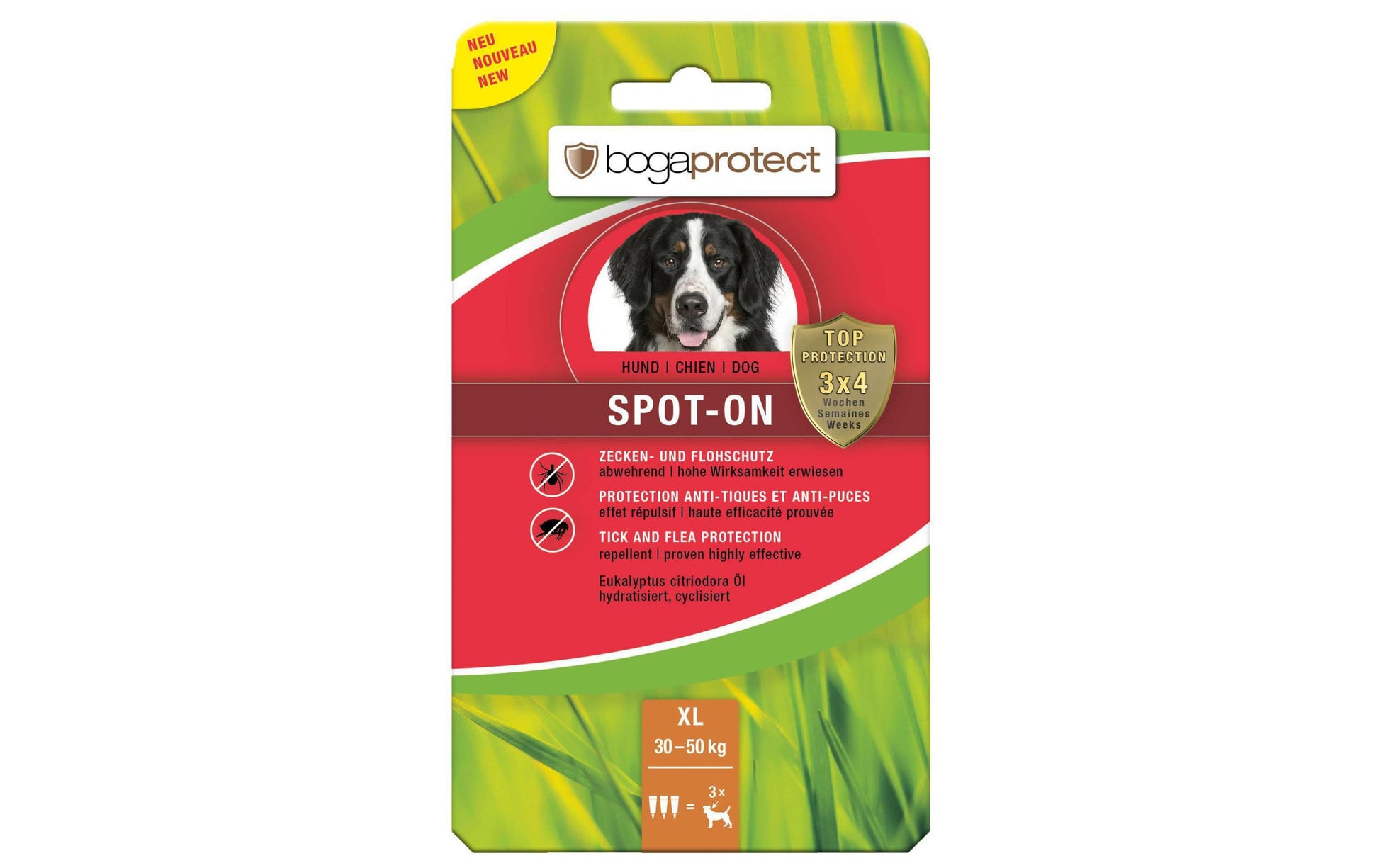Bogar bogaprotect Spot-on Hund XL – 13,5 ml – für Hunde 30–50 kg – 3 Stk.