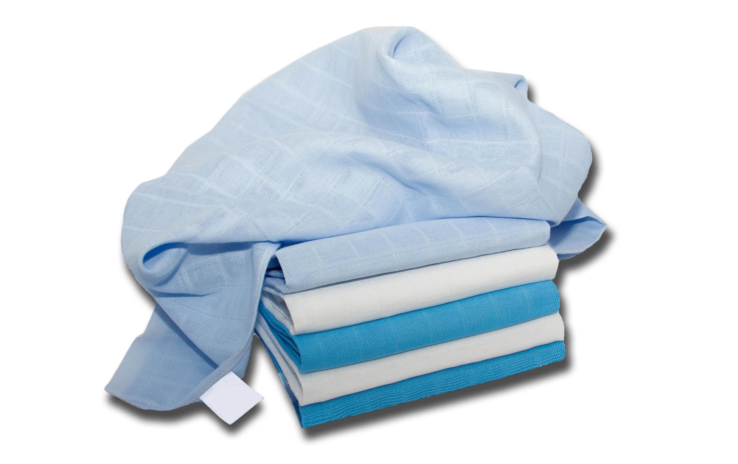Makian Wohndecke – Baumwolle, Blau/Weiss – 70 × 70 cm