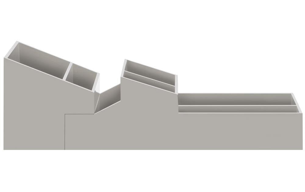 Spirella Aufbewahrungsbox (Bad) Skyline – Kunststoff, 30,7×10×8,5 cm, freistehend, Graubraun