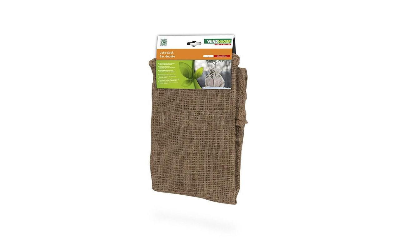 Windhager Mehrzweckbeutel – mit Zugband, Jute, braun, 600 × 1000 mm