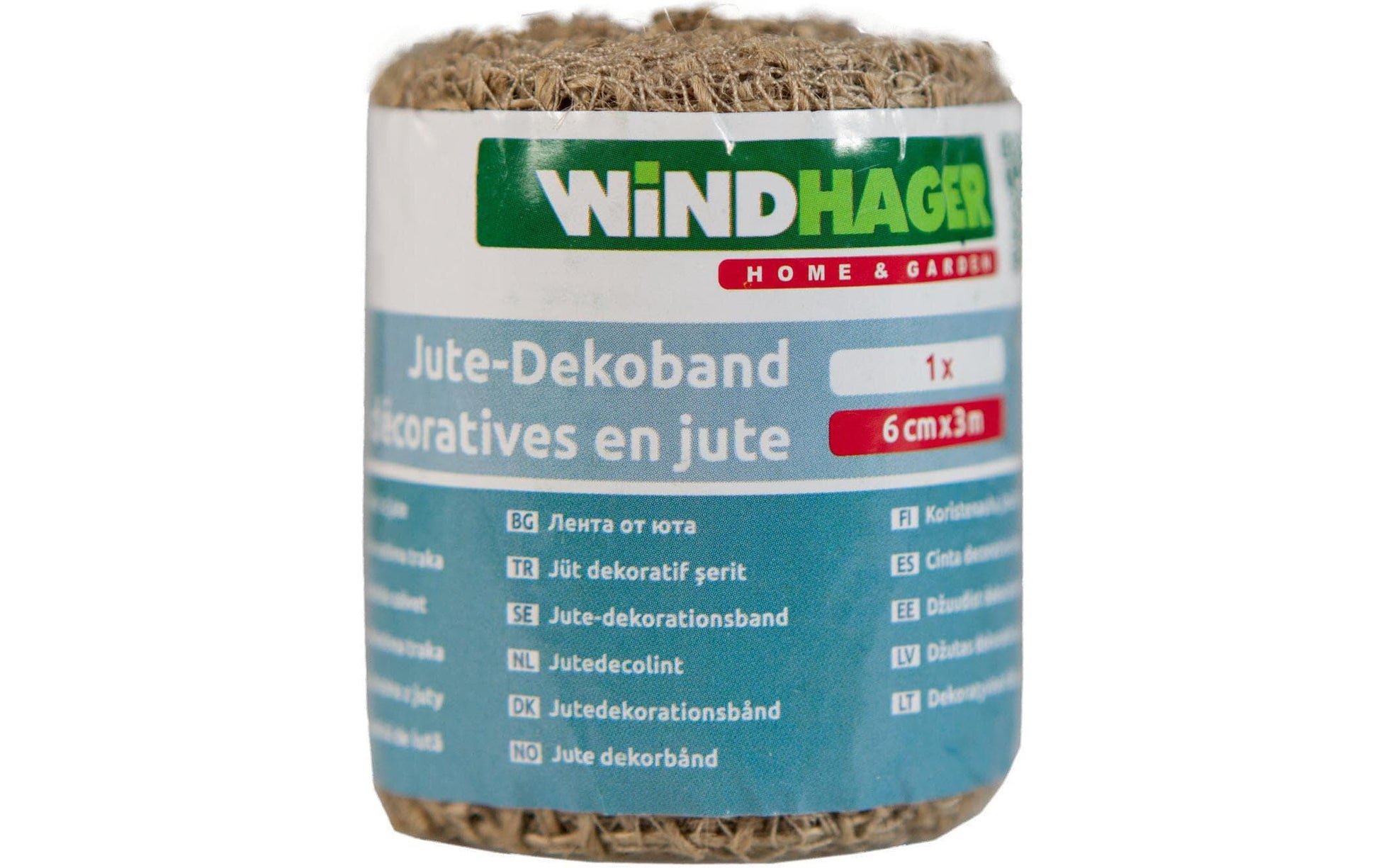 Windhager Geschenkband, Jute, Natur, 60 mm × 3 m, 1 Stk.