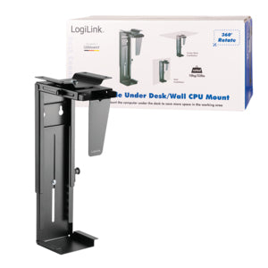 LogiLink CPU-Halterung für 8,8–20,3 cm Breite, 30–53,3 cm Höhe, 360° drehbar, bis 10 kg, schwarz