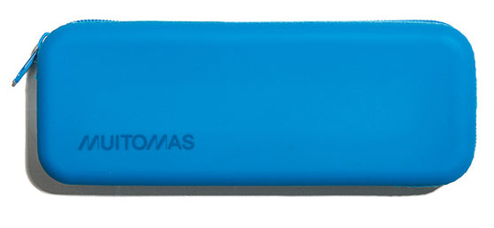 Muitomas Schlamperetui, Silikon, Blau, 6 × 18,5 × 3 cm