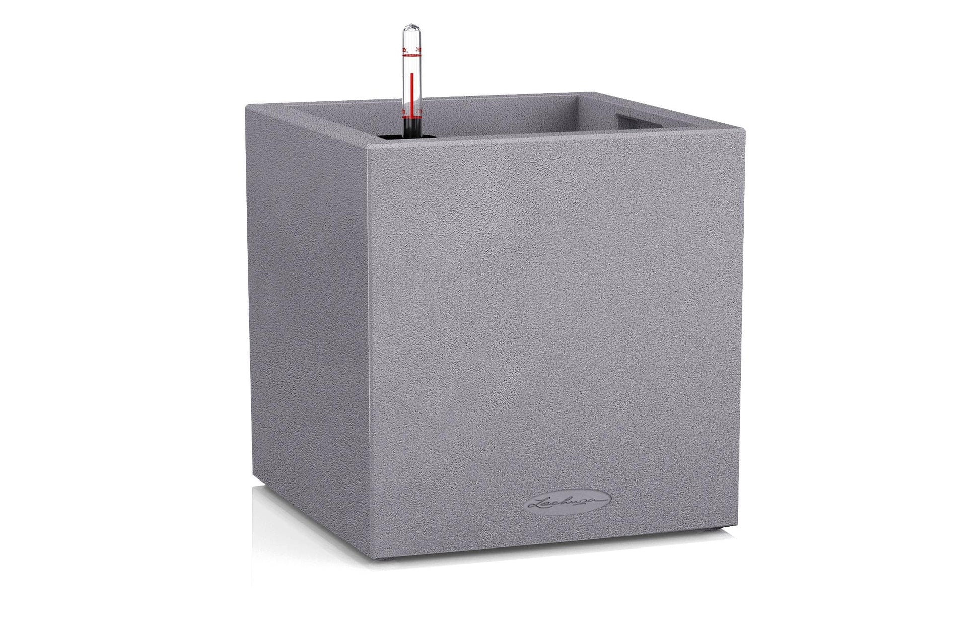 LECHUZA Canto Color Low 40 Pflanzgefäss – 40 × 40,8 × 40 cm – Polypropylen & Polycarbonat, grau
