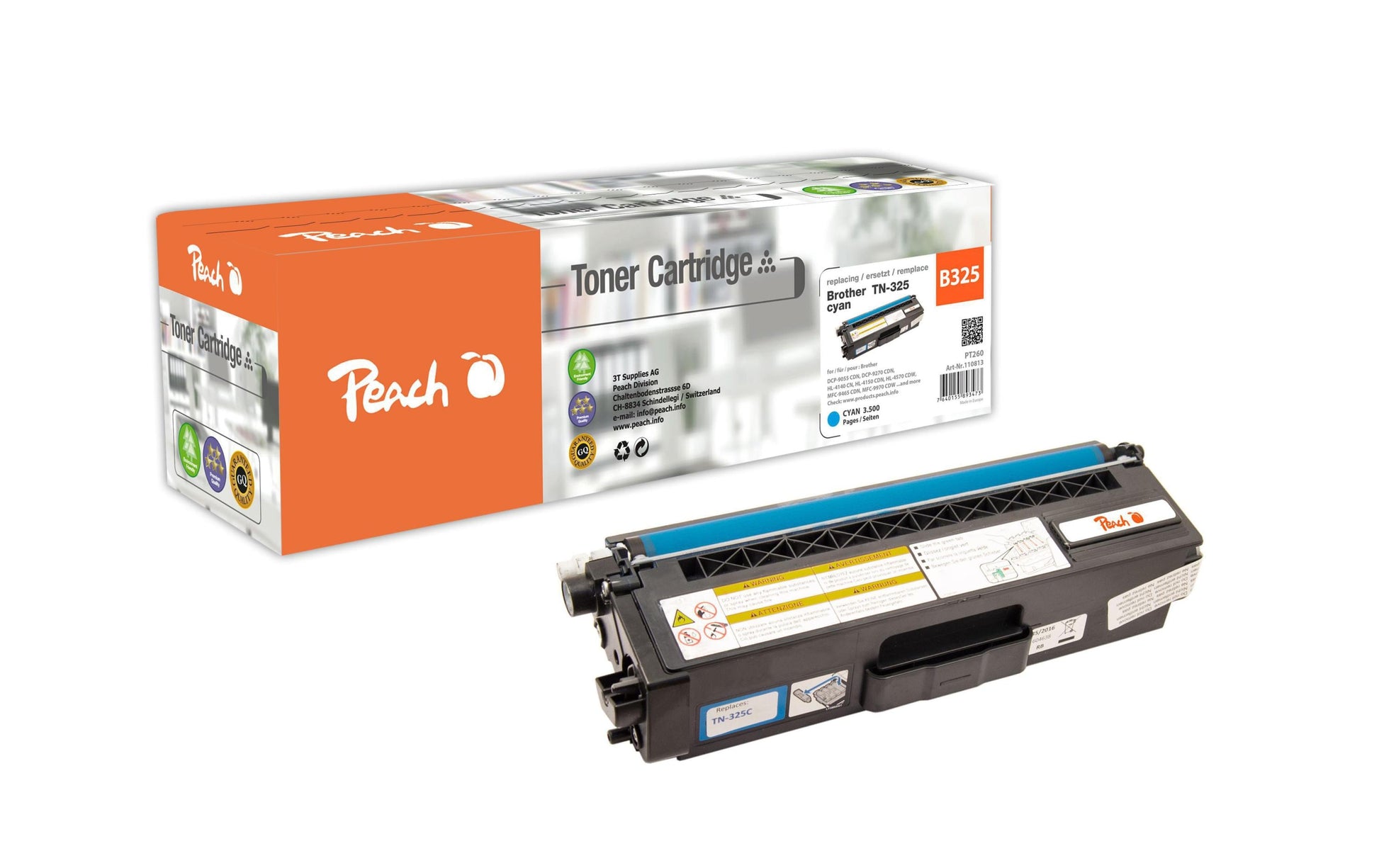 Peach Toner TN-325m – magenta, 3500 Seiten – für Brother DCP-9055 CDN/DCP-9270 CDN/HL-4100 Serie und andere