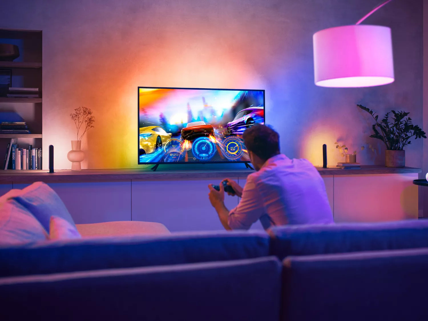 Philips by Signify Philips Hue LED-Strip Gradient Lightstrip 65 – 2,54 m, 1020 lm, 2000–6500 K, dimmbar, BT/Zigbee, für 65"