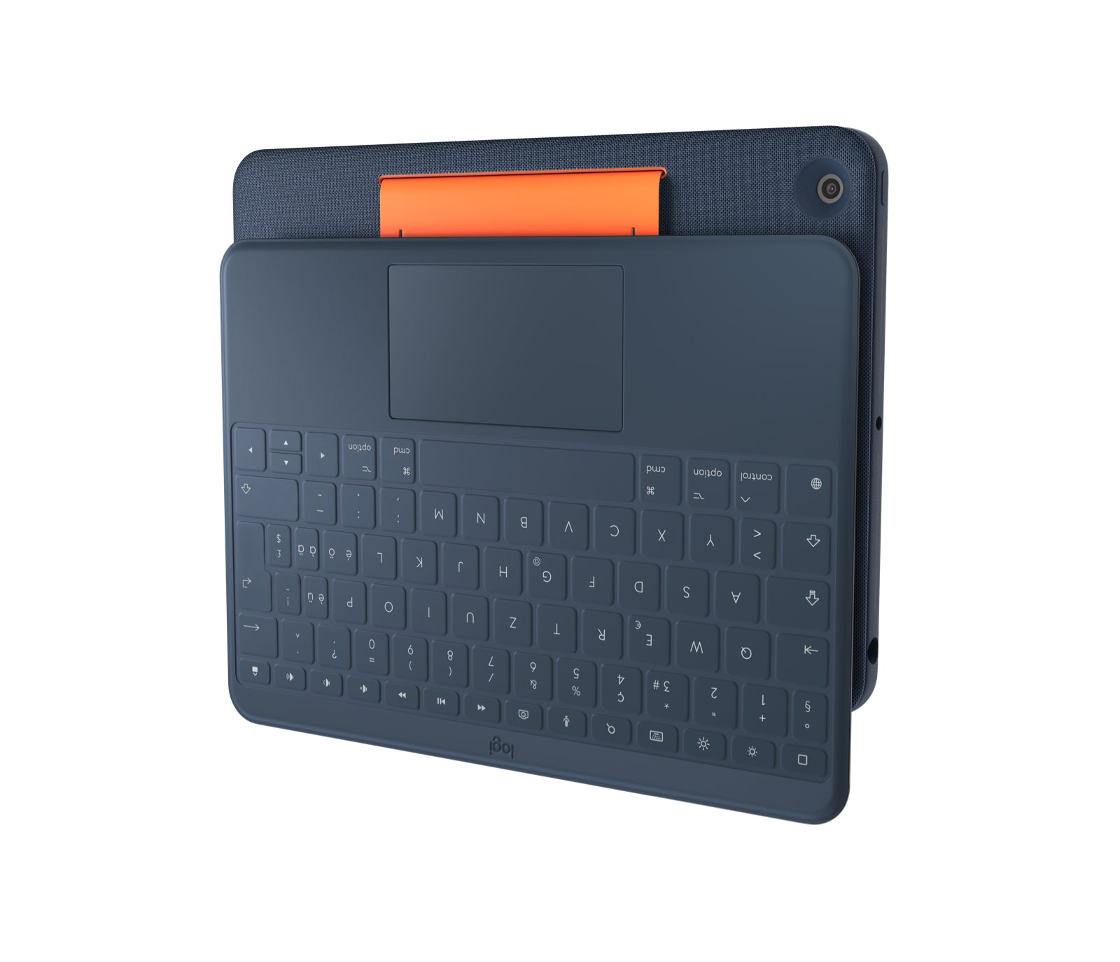 Logitech Rugged Combo 3 Touch – Tastatur, CH-Layout (DE-CH), mit Touchpad, Blau
