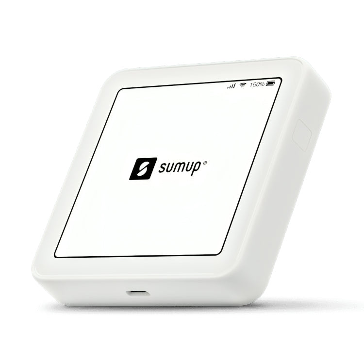 SumUp Solo – Mobiles POS-Terminal – WLAN, mit Ladestation – Weiss