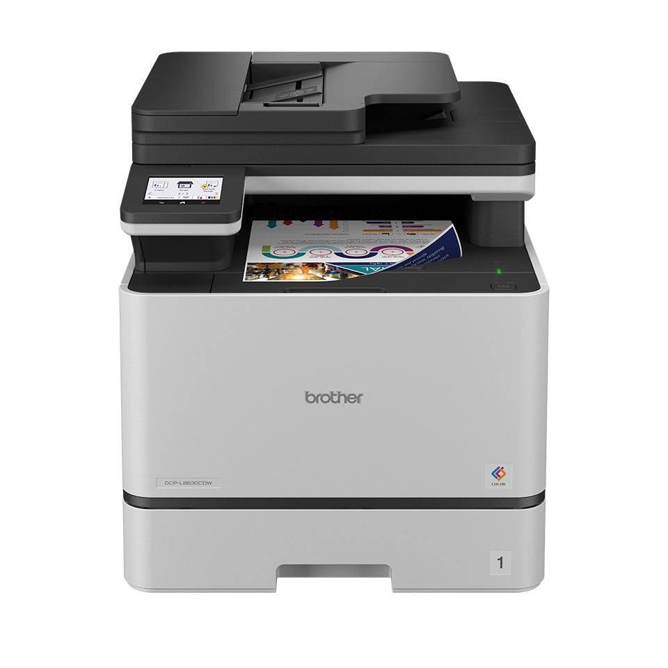 Brother Dcp-L8630Cdw – Farblaser-Multifunktionsdrucker, A4, 3-in-1, Duplex, ADF, WLAN/LAN, AirPrint, Mopria