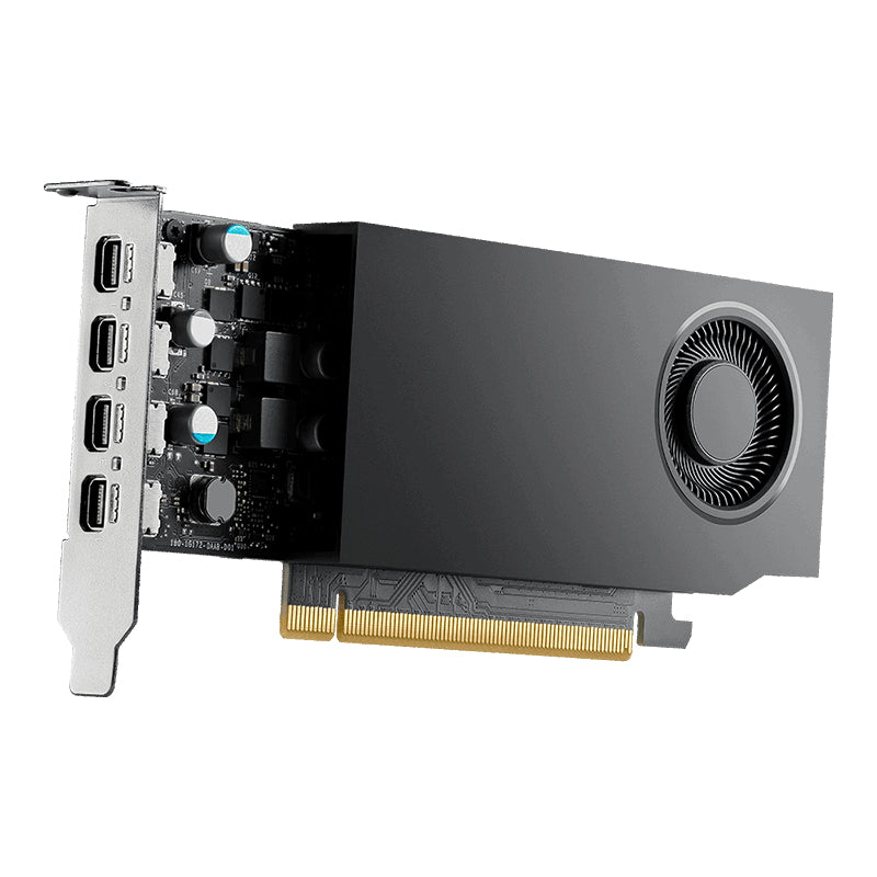 PNY RTX A1000 LP – PCIe Grafikkarte – 8 GB GDDR6, 4×mini-DP, PCIe 4.0, Aktiv, 50 W