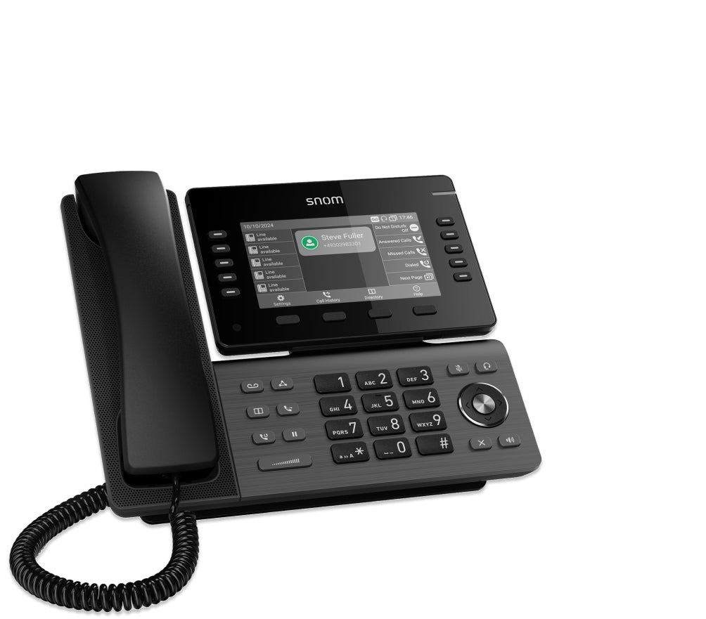 Snom D815W – WLAN-Telefon (Handgerät), WLAN (IEEE 802.11ac), PoE, Schwarz