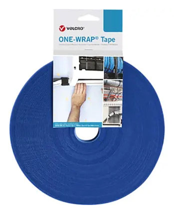 Velcro Klett-Kabelbinder – 25 mm × 25 m – Blau