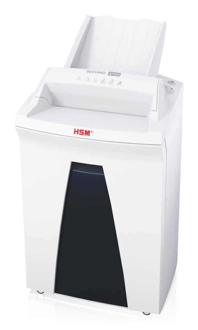 HSM Securio AF300 – Aktenvernichter mit Autofeed 300 Blatt, DIN P-6, Mikroschnitt 0,78 × 11 mm, 6 Blatt, 35 l
