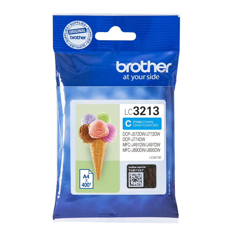 Brother LC-3213XL Cyan Tintenpatrone (Original) – 400 Seiten