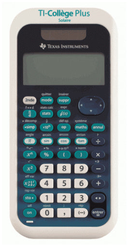 Texas Instruments TI-College Plus Solar Taschenrechner – 11-stellig, LCD, Solar + Batterie, blau, 92×187×27 mm