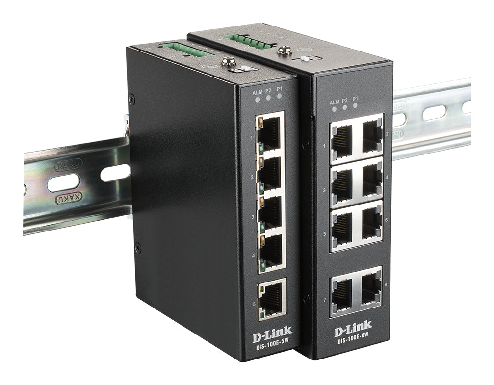 D-Link DIS-100E-5W – Unmanaged Switch – 5×Fast Ethernet, L2, 19" Rack
