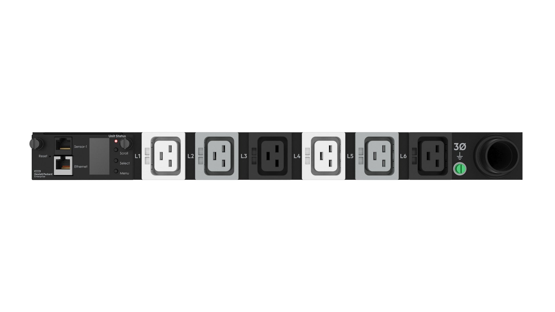 HPE G2 PDU 17,3 kVA – Dreiphasig, Messgerät, Modular – 1U Horizontal – C19×6, Eingang 208 V/48 A