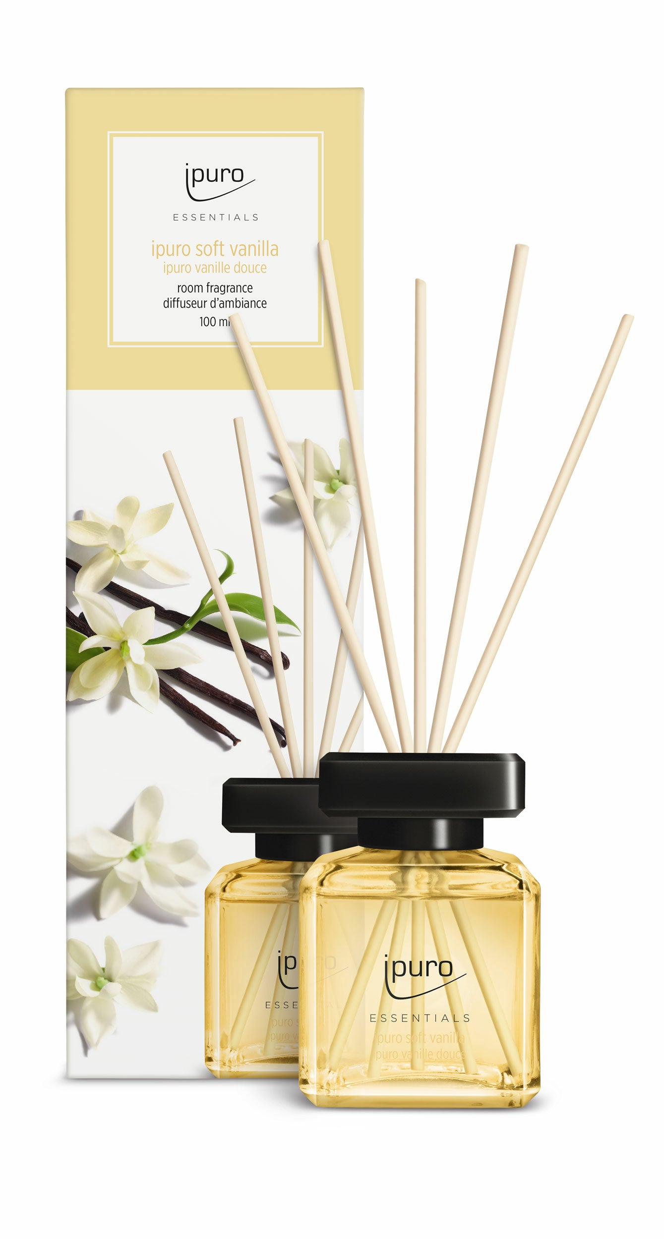 ipuro Essentials Soft Vanilla – Duftstäbchen, 100 ml