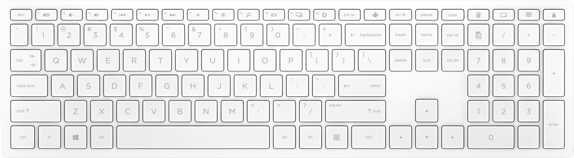 HP Pavilion – Tastatur 100% – Mechanisch – 2,4 GHz (Nano-Empfänger) – Weiss