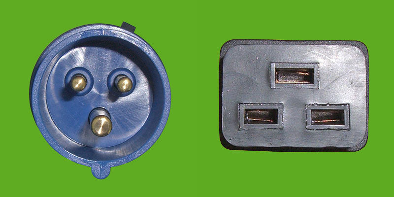 Diggelmann Netzkabel, CEE 16-3 auf IEC C19, 3 m, Schwarz