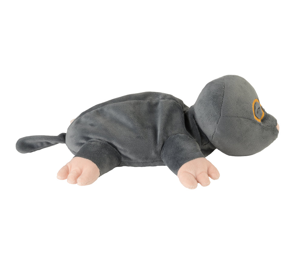 Warmies Schlafender Maulwurf Mikrowellenbeheiztes Spielzeug – 350 mm, 720 g, grau/beige