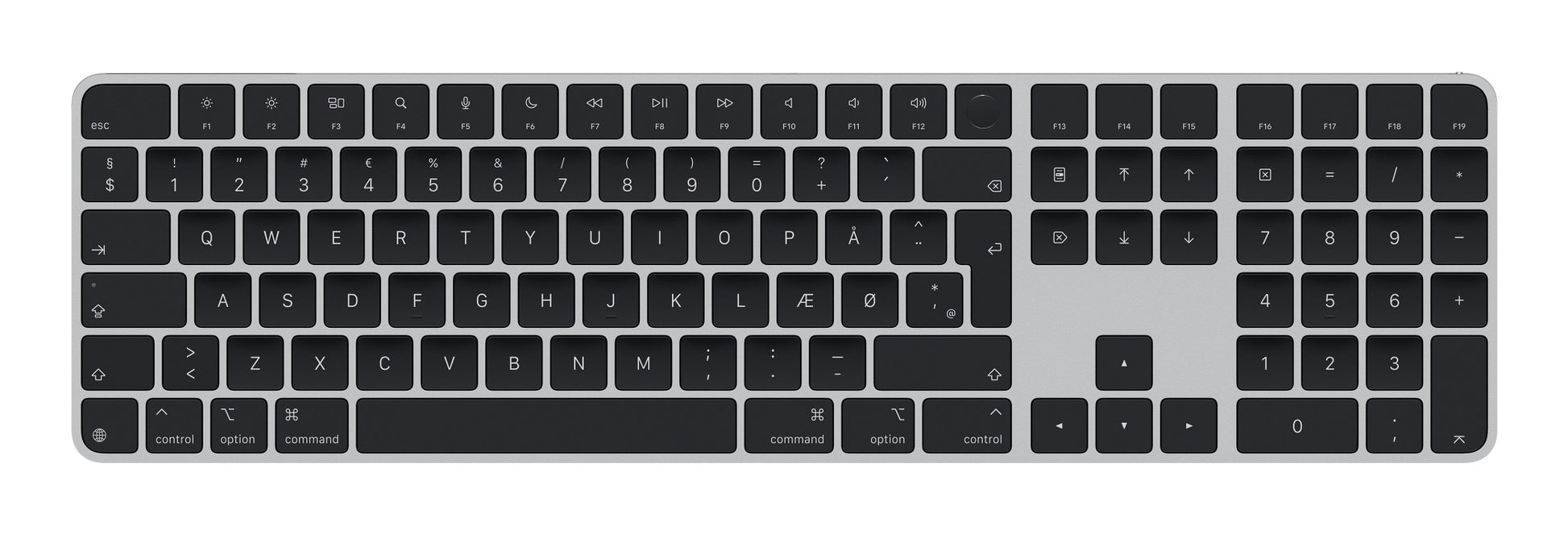 Apple Magic Keyboard – Tastatur – kabelgebunden & Bluetooth – USB‑C – schwarz – für Mac