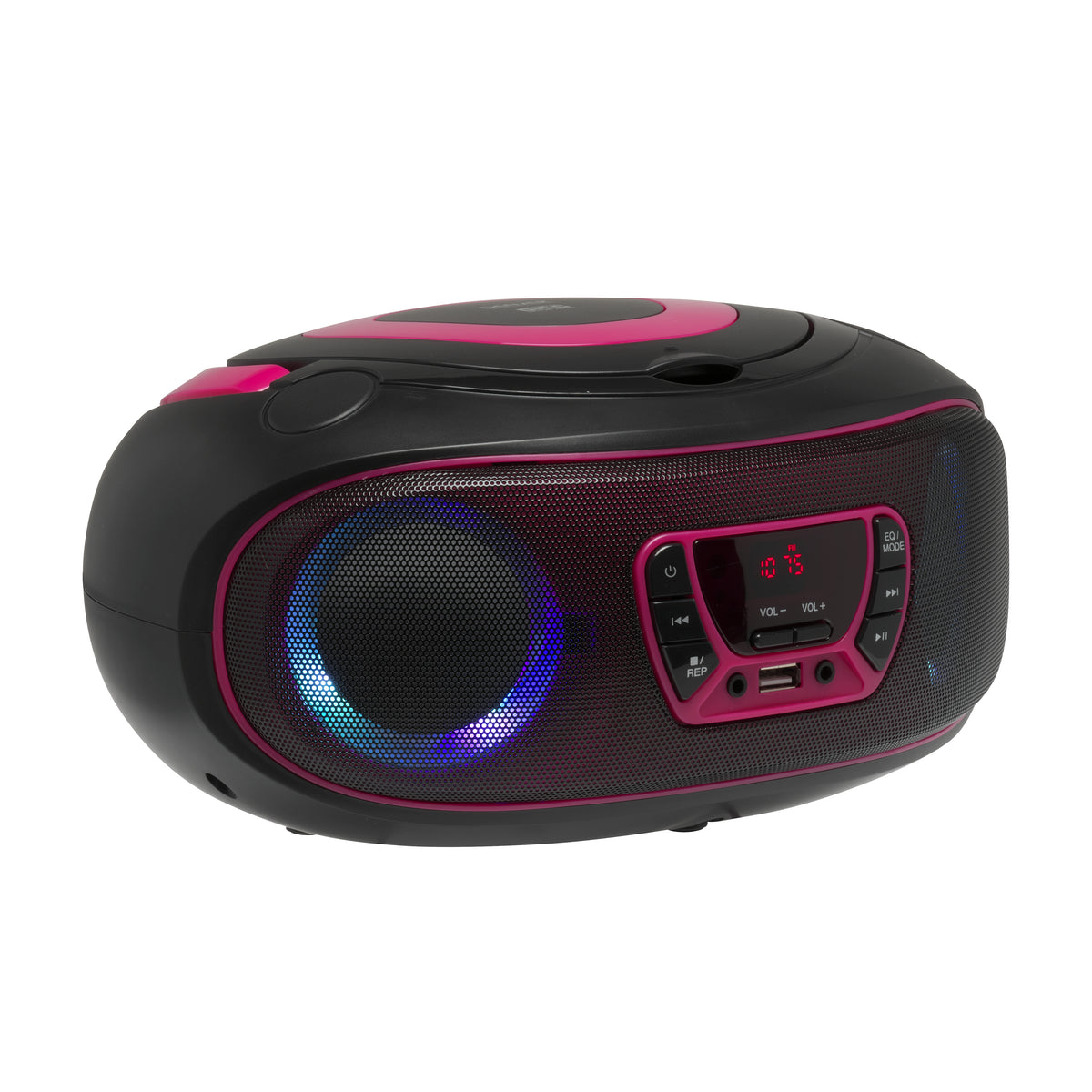 Denver TCL-212PK – Portabler CD-Player, Bluetooth – Rosa