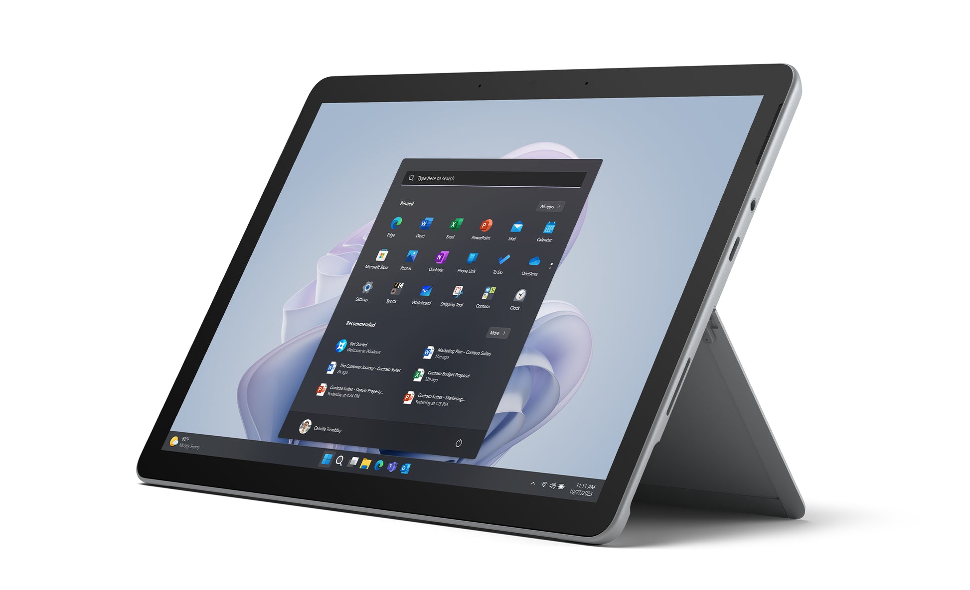 Microsoft Surface Go 4 – 10,5", 128 GB, 8 GB RAM, Windows 11 Pro, Platin