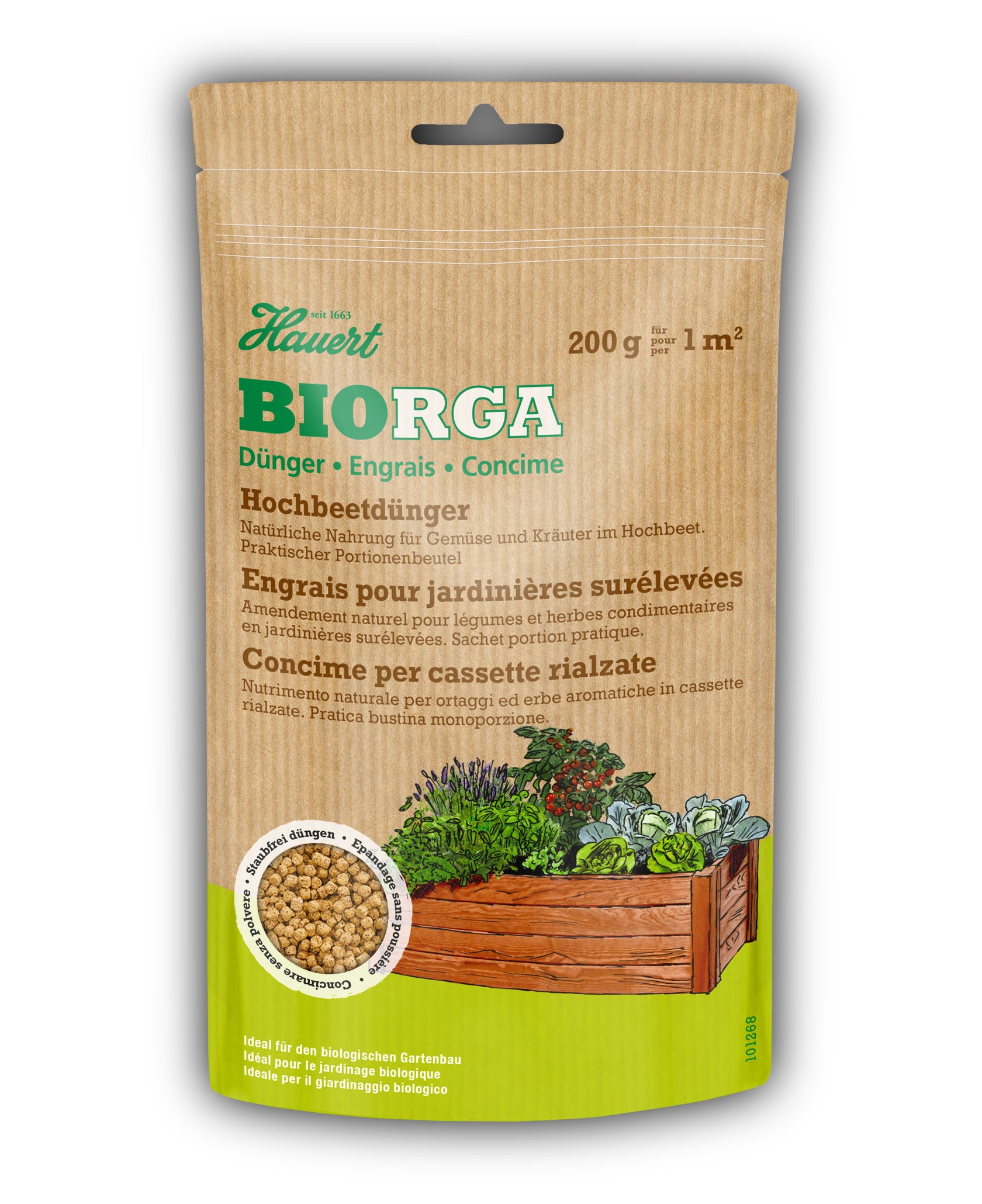 Hauert Mehrnährstoffdünger, BIORGA, 200 g, Granulat – 1 Stück