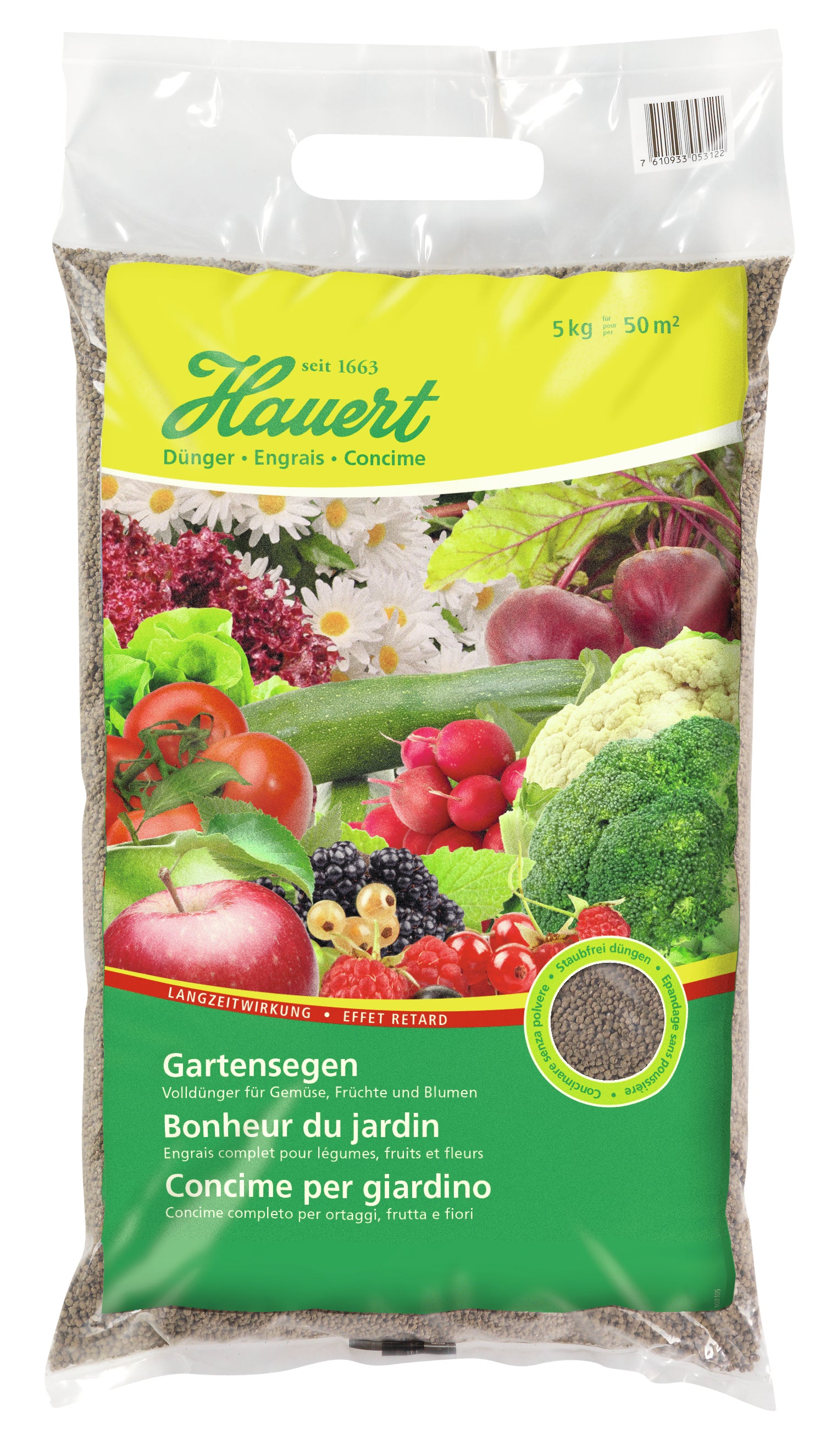 Hauert Mehrnährstoffdünger, 1 kg, Granulat – 1 Stück
