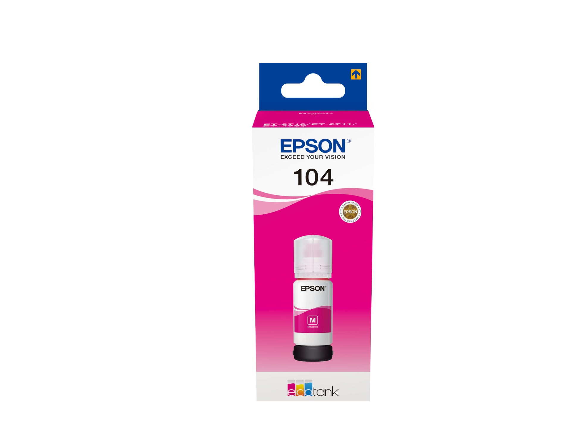 Epson Tintenpatrone 104, Magenta, 65 ml – für Inkjetdrucker/Multifunktionsgeräte