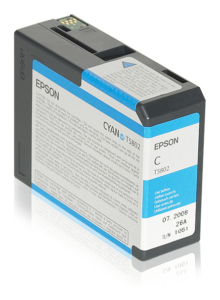 Epson Tintenpatrone T580200, cyan, 80 ml – für Stylus Pro 3800