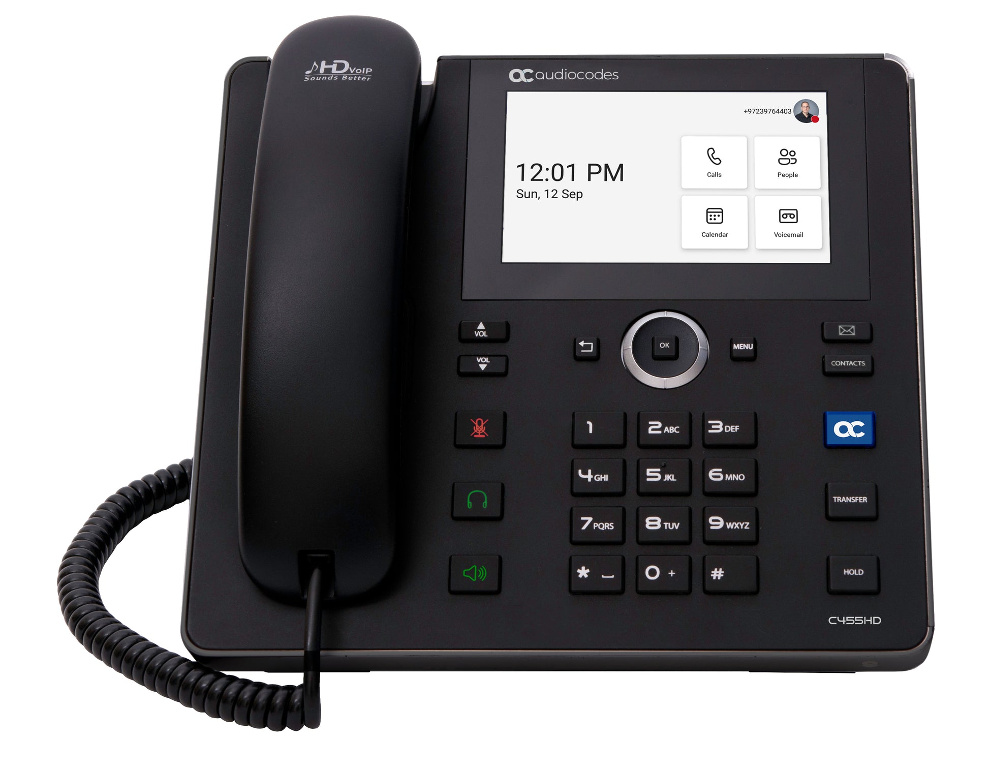 AudioCodes C455HD – IP-Telefon für Microsoft Teams, PoE, Bluetooth
