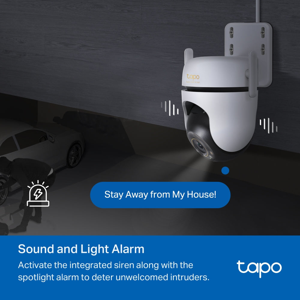 TP-Link Tapo C530WS IP-Sicherheitskamera – 5 MP, Reichweite 30 m, IP66, Weiss