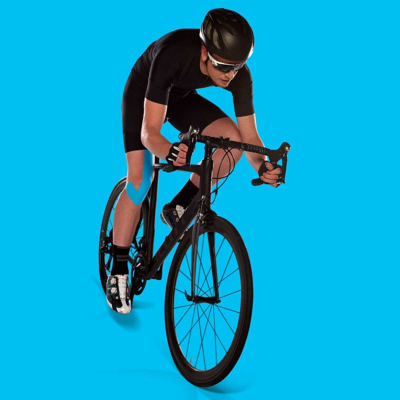 K-Tape Binde Kinesiotape – 50 mm × 22 m, blau, Baumwolle, Spandex, wasserabweisend