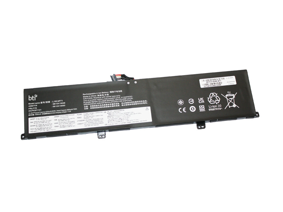 BTI Notebook-Akku – für Lenovo – 80 Wh, 15,36 V (4 Zellen) – Schwarz