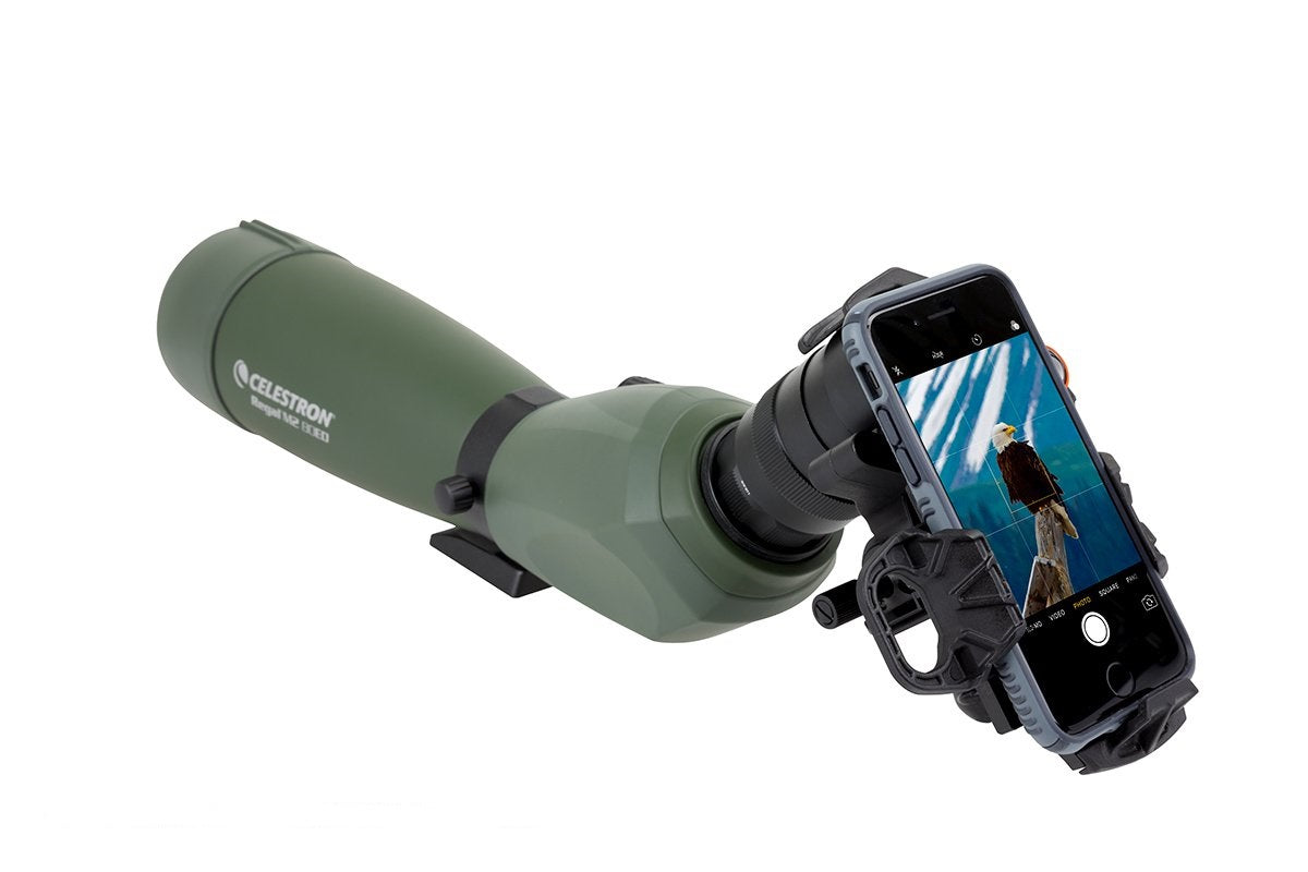 Celestron NexYZ 3-Achsen – Teleskop-Smartphone-Adapter – für Samsung, Google, Apple – Schwarz/Orange