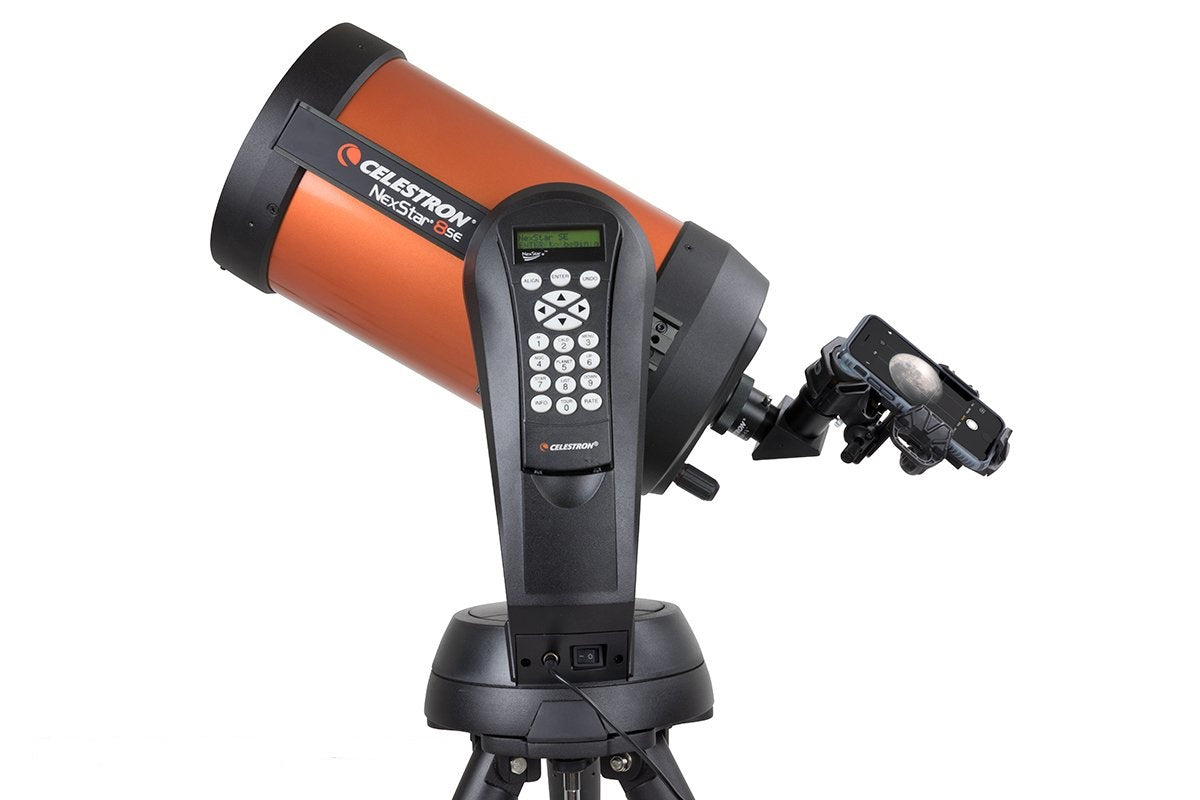 Celestron NexYZ 3-Achsen – Teleskop-Smartphone-Adapter – für Samsung, Google, Apple – Schwarz/Orange