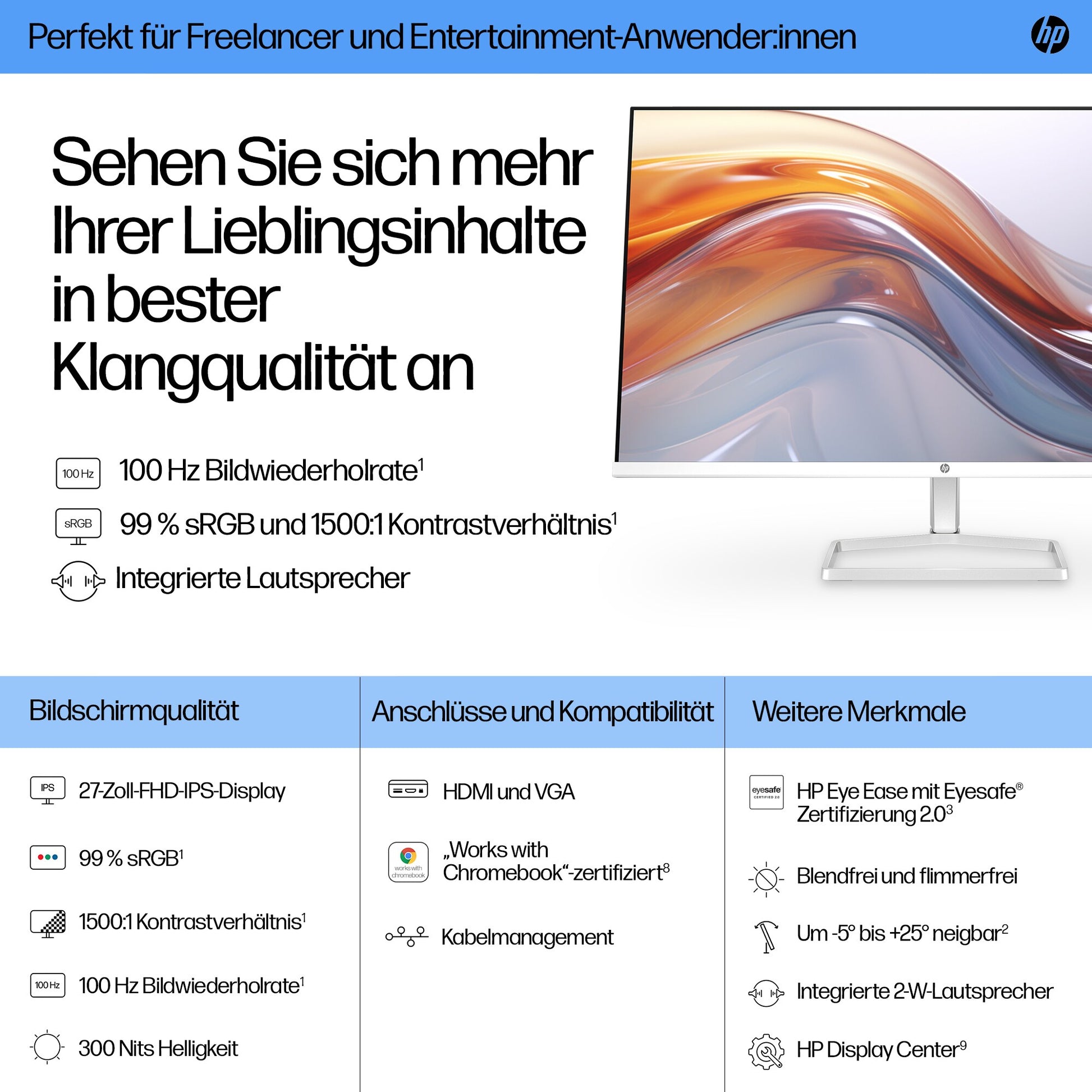 HP 527sa – Monitor, 27"