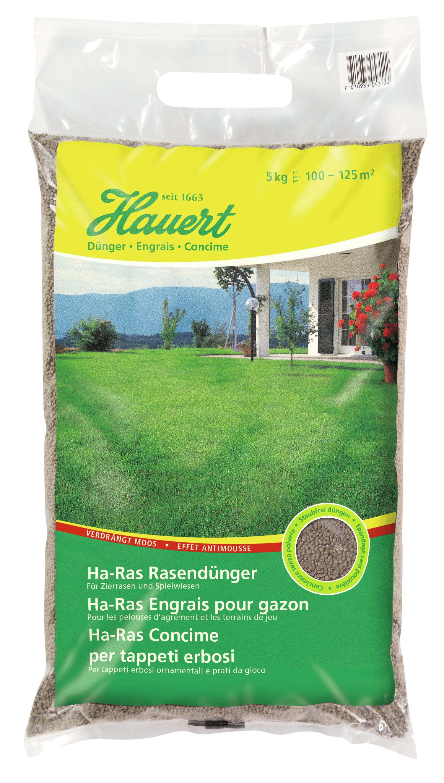 Hauert Mehrnährstoffdünger, Granulat – 5 kg, 1 Tasche