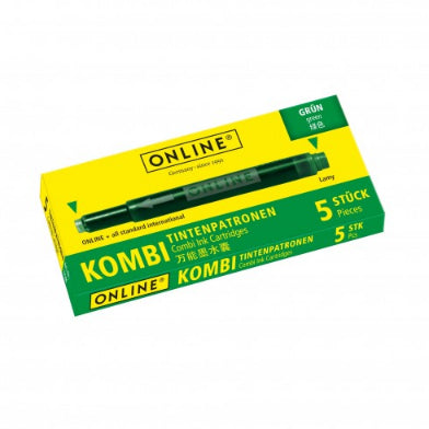 ONLINE Schreibgeräte ONLINE Kombi 17144/12 Füllhalter-Patrone – Grün, für LAMY-Patronenfüller und Standard-Füllersysteme