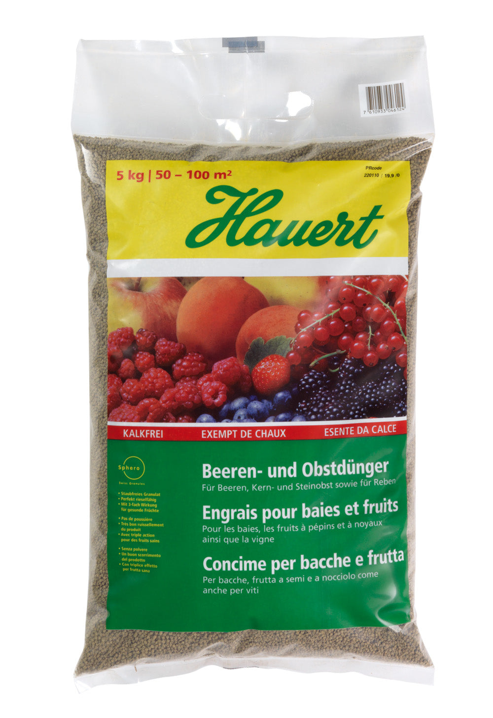Hauert Mehrnährstoffdünger, Granulat, 1 kg – für Beeren, Obst – 1 Stück